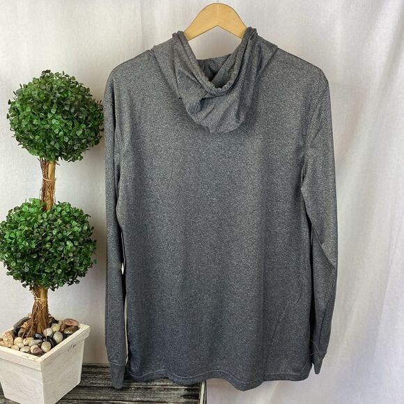 Chicago Bulls NBA Gray & Black Logo Print Hoody Long Sleeve Tee T Shirt NEW M - Picture 2 of 4